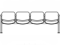 Кресло Стандарт(мод.СМ83) 4-х местная секция